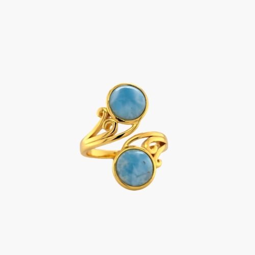 Larimar Two 8mm Adjustable Ring, Sizes 6-9