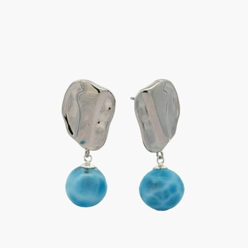 12mm Larimar Drop Large Earrings