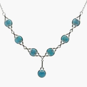 Stunning Seven 10mm Larimar Necklace