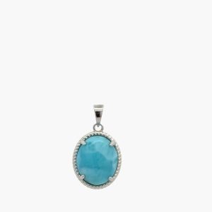 Classic 10x12mm Larimar Pendant