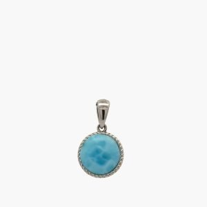 Classic Larimar 10mm Pendant