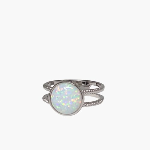 White Opal 10mm Passion Ring