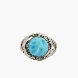 Larimar 10mm Infinity Ring