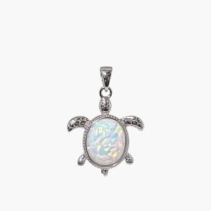 Whit Opal 12X10mm Oval Sea Turtle