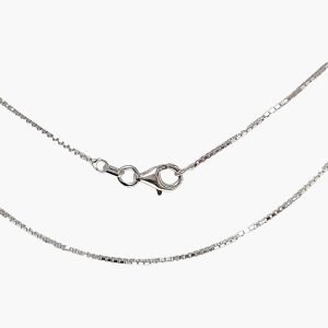16,-18,- Or 20" Box Chain. 2.6 - 3.4 Grams .925 Sterling Silver