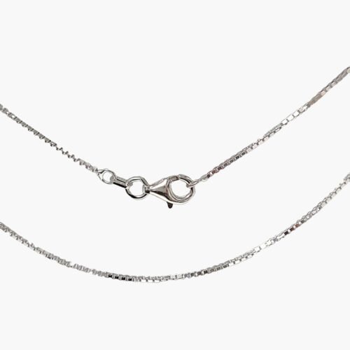 16,-18,- Or 20" Box Chain. 2.6 - 3.4 Grams .925 Sterling Silver